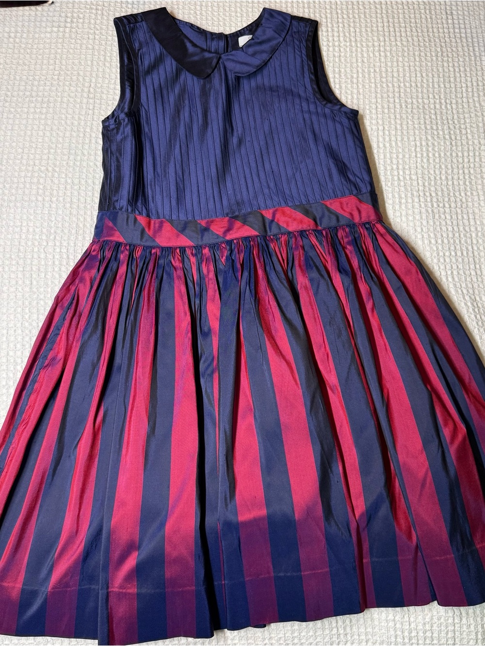 Brooks Brothers Navy and Red Striped Girls' Formal Dress
